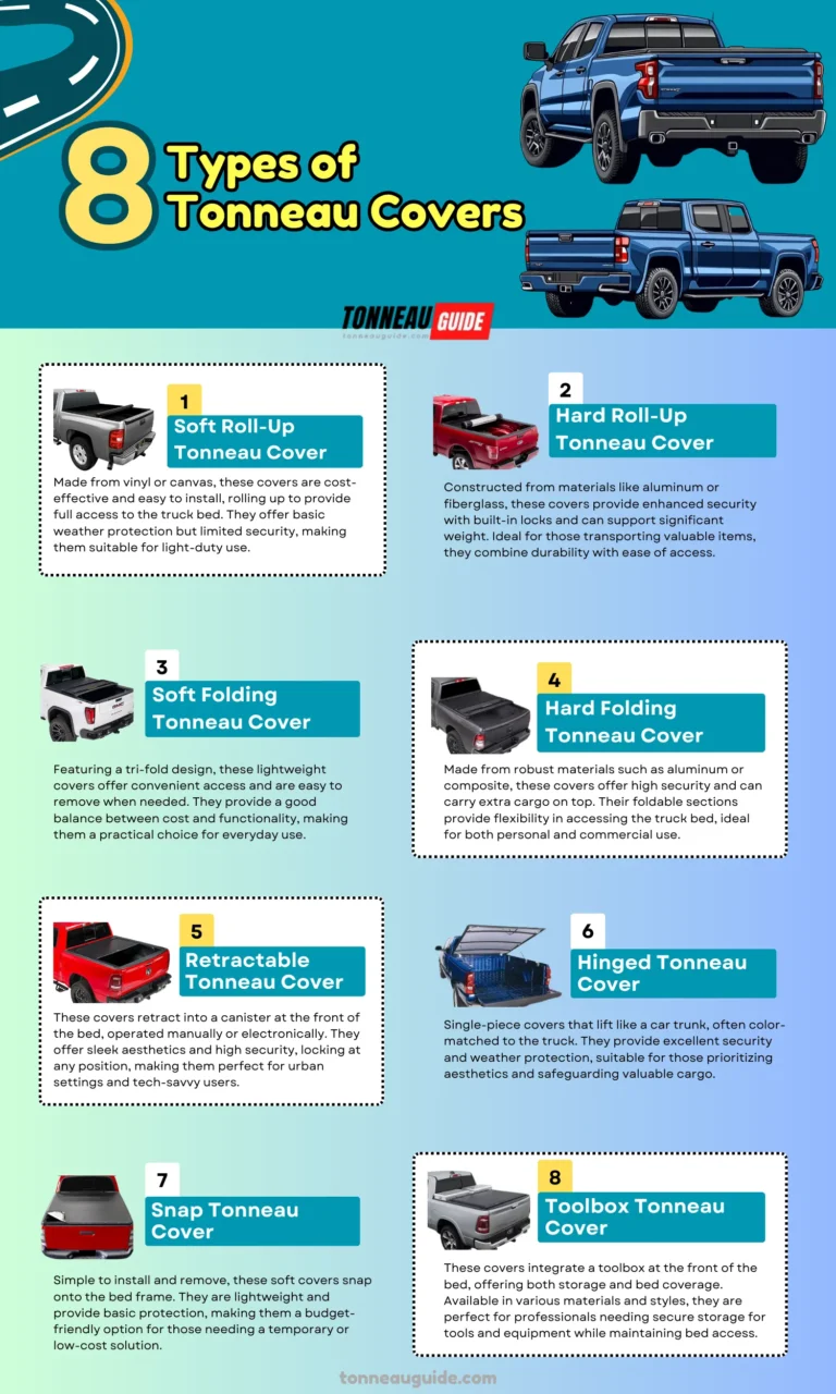 Types Of Truck Bed Tonneau Cover Infographic